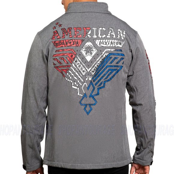 American Fighter Edgly FM13681 New Long Sleeve Zip Up Jacket for Men - Picture 1 of 8